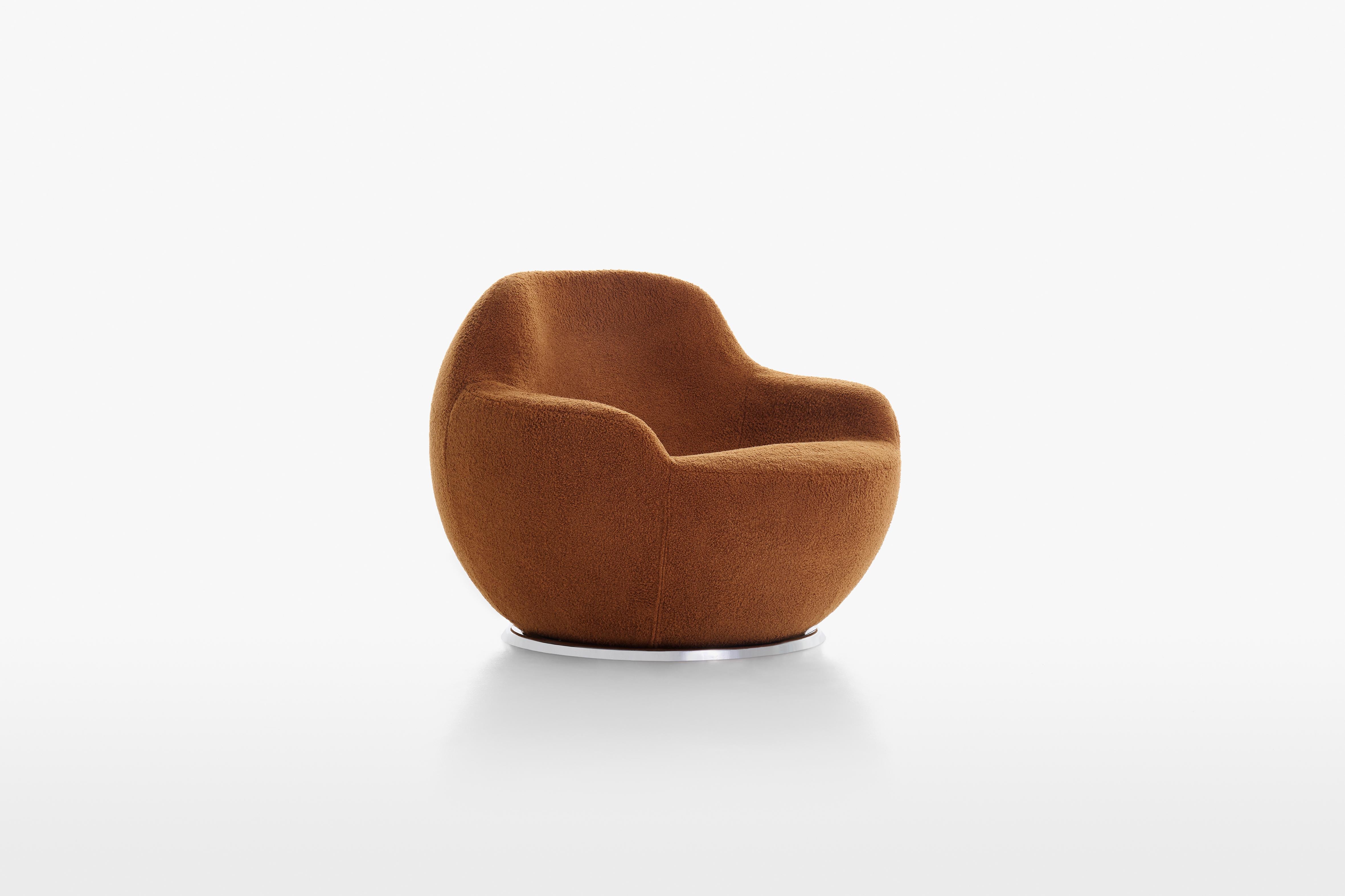 Sillón giratorio Acerbis Palla personalizable de Claudio Salocchi Tapicería en venta