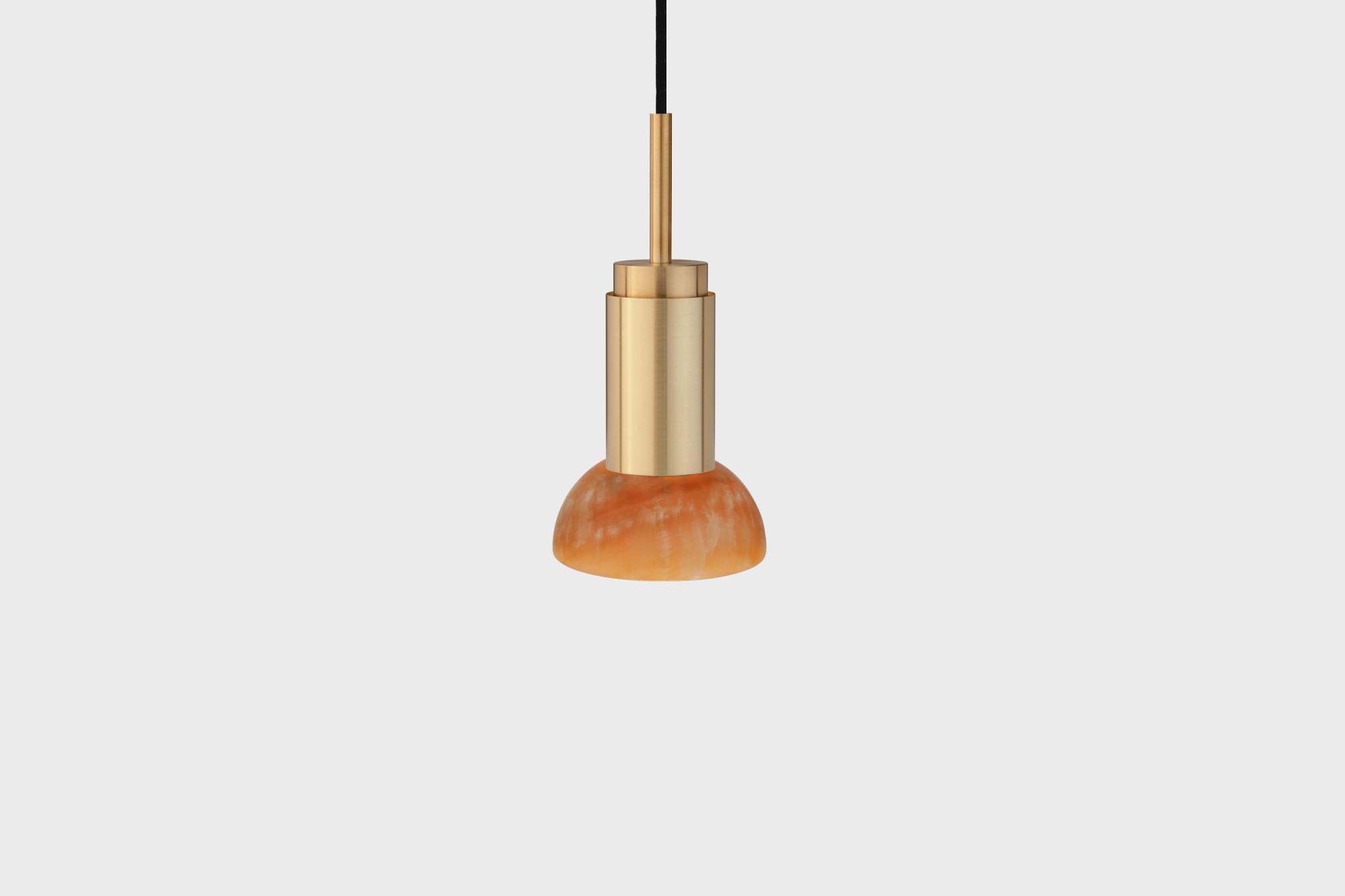Lampe pendante personnalisable 'Donya Spot' by Anour, Amber Moon, Browned Brass en vente 12