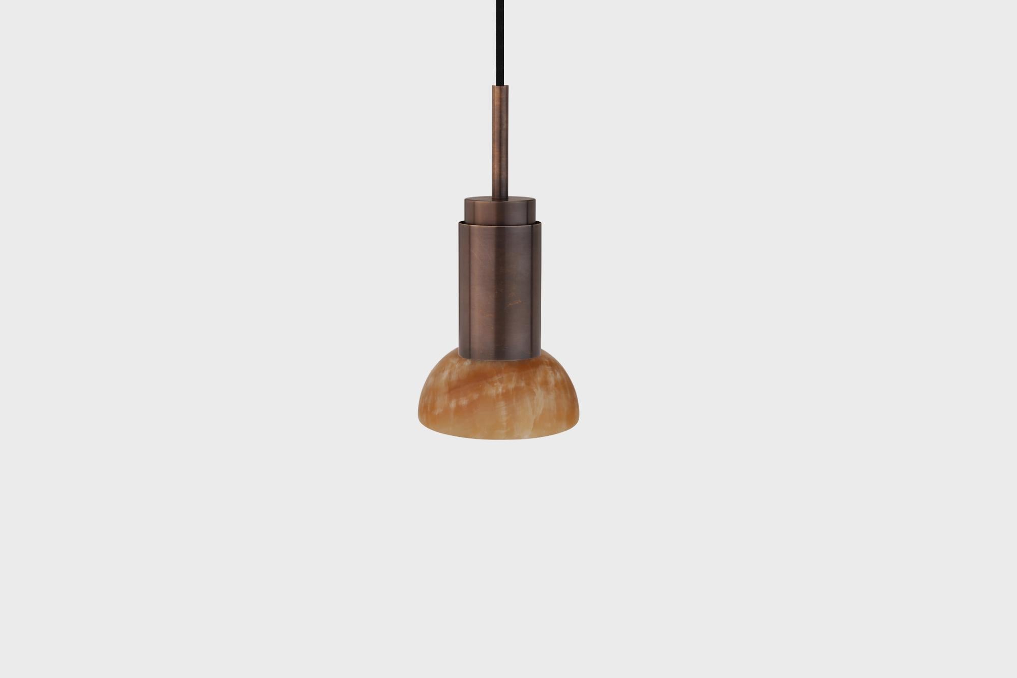 Moderne Lampe pendante personnalisable 'Donya Spot' by Anour, Amber Moon, Browned Brass en vente