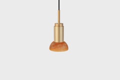 Customizable Pendant Lamp 'Donya Spot' by Anour, Amber Moon, Brushed Brass