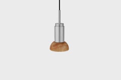 Customizable Pendant Lamp 'Donya Spot' by Anour, Amber Moon, Brushed Steel