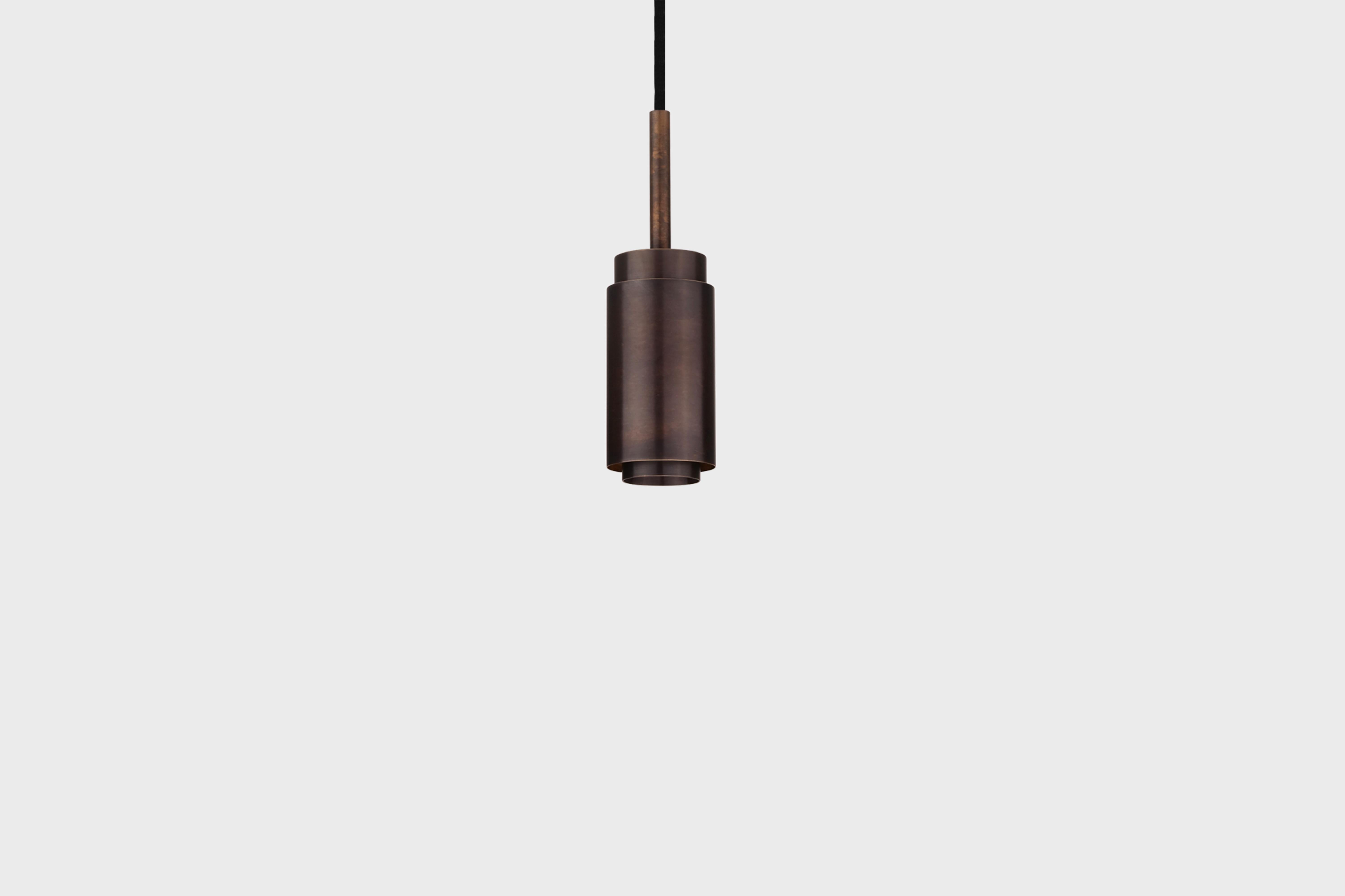 Modern Customizable Pendant Lamp 'Donya Spot' by Anour, Browned Brass For Sale