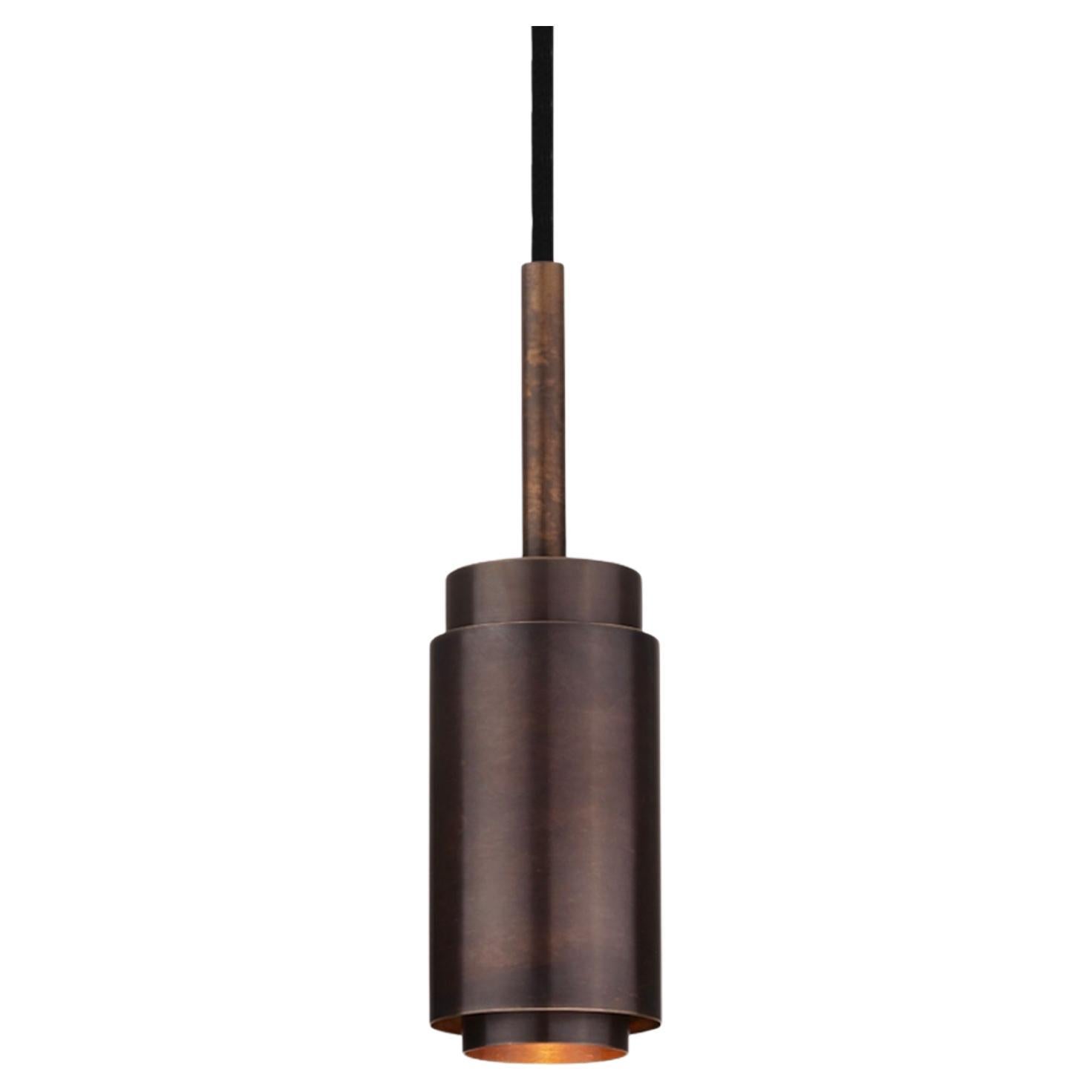 Customizable Pendant Lamp 'Donya Spot' by Anour, Browned Brass