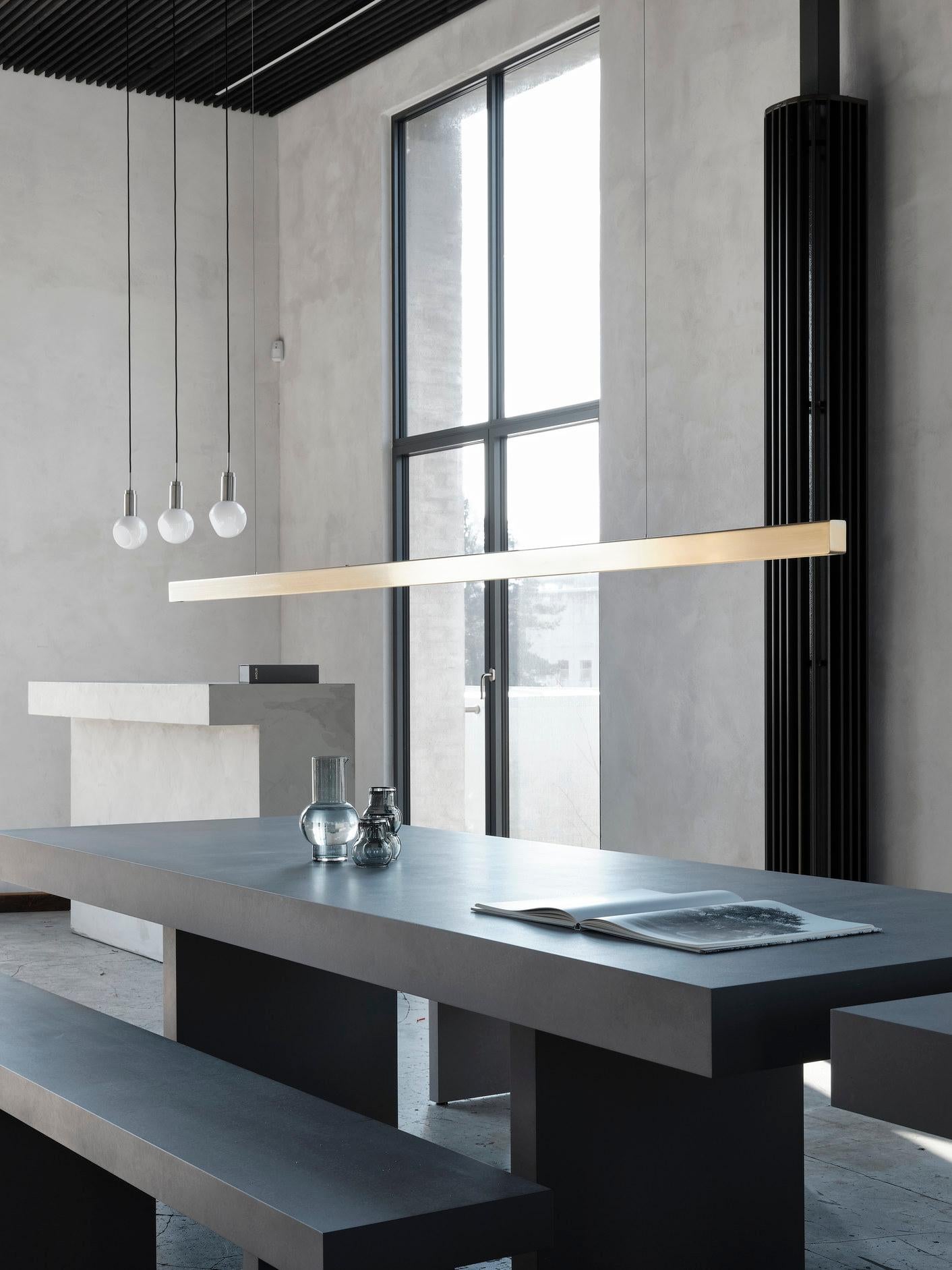 Customizable Pendant Lamp 'Donya Spot' by Anour, Sphere, Brushed Steel In New Condition For Sale In Paris, IDF