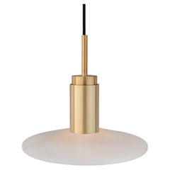Customizable Pendant Lamp 'Donya Spot' by Anour, White Solar, Brushed Brass