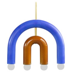 Customizable Pendant Lamp TRN C1, Ceramic and Brass '+ colors, + shapes'