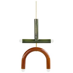 Customizable Pendant Lamp TRN C2, Ceramic and Brass '+ colors, + shapes'