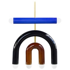 Customizable Pendant Lamp TRN D1, Ceramic and Brass '+ Colors, + Shapes'