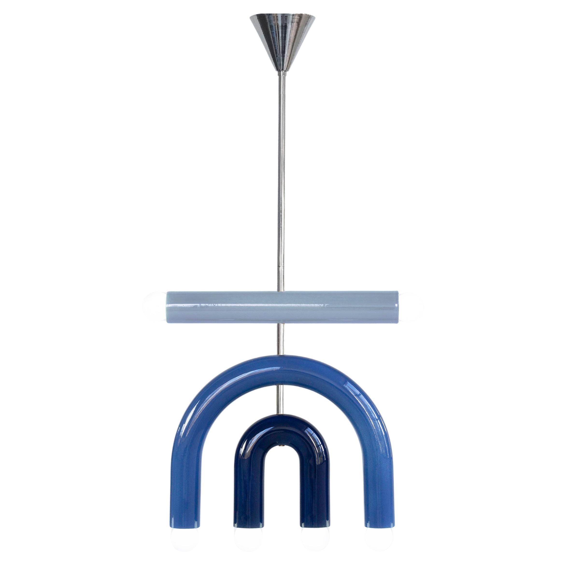 Customizable Pendant Lamp TRN D1, Ceramic and Chrome '+ Colors, + Shapes' For Sale