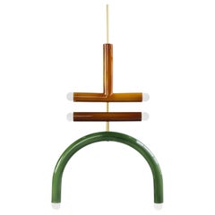 Lampe pendante personnalisable TRN F2 par Pani Jurek, tige en laiton, OCHRE, Brown & Greene