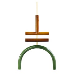 Customizable Pendant Lamp TRN F2, Ceramic and Brass '+ Colors, + Shapes'