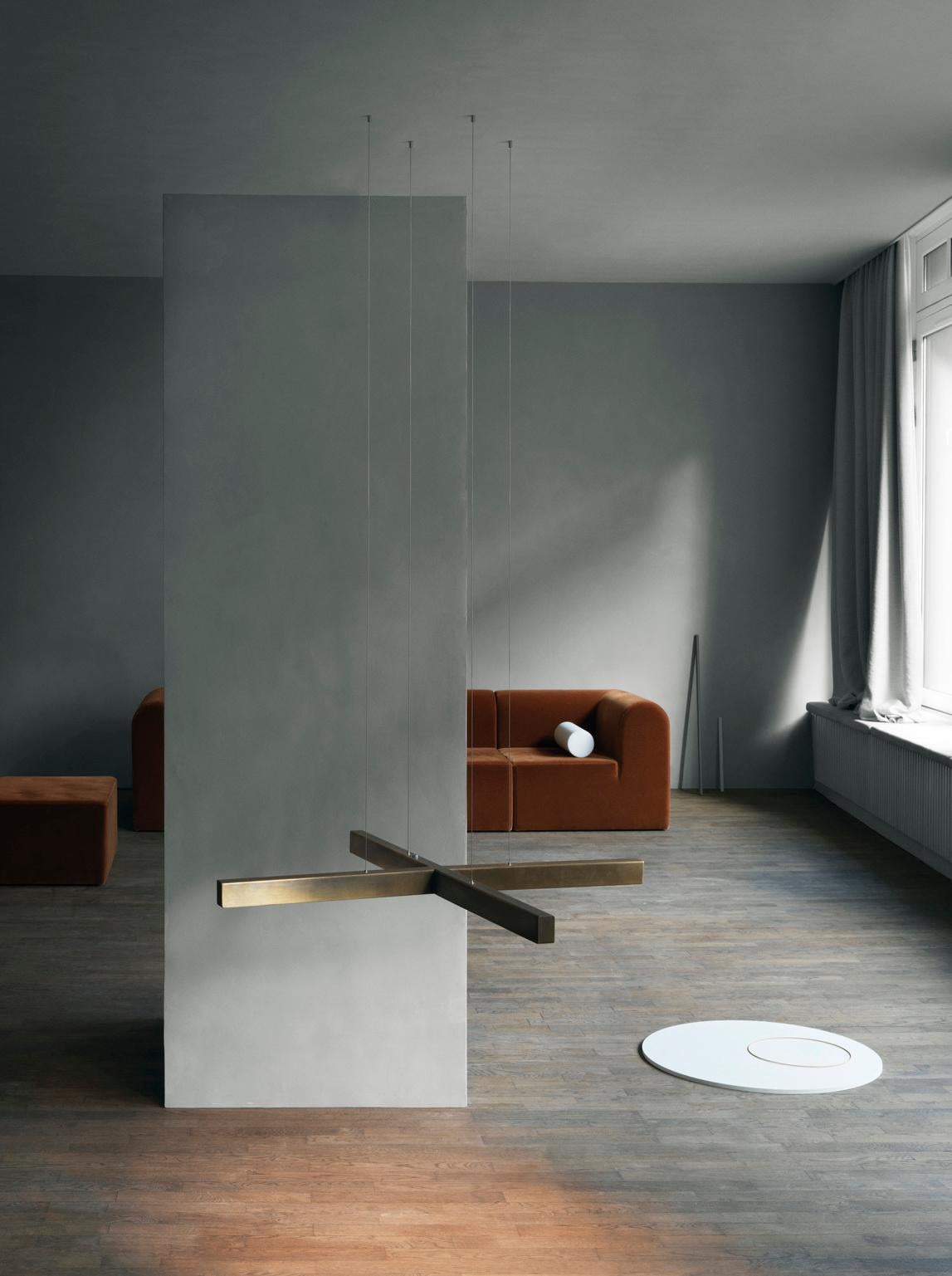 Customizable Pendant Lamp 'X-Model' by Anour, Brushed Brass For Sale 5