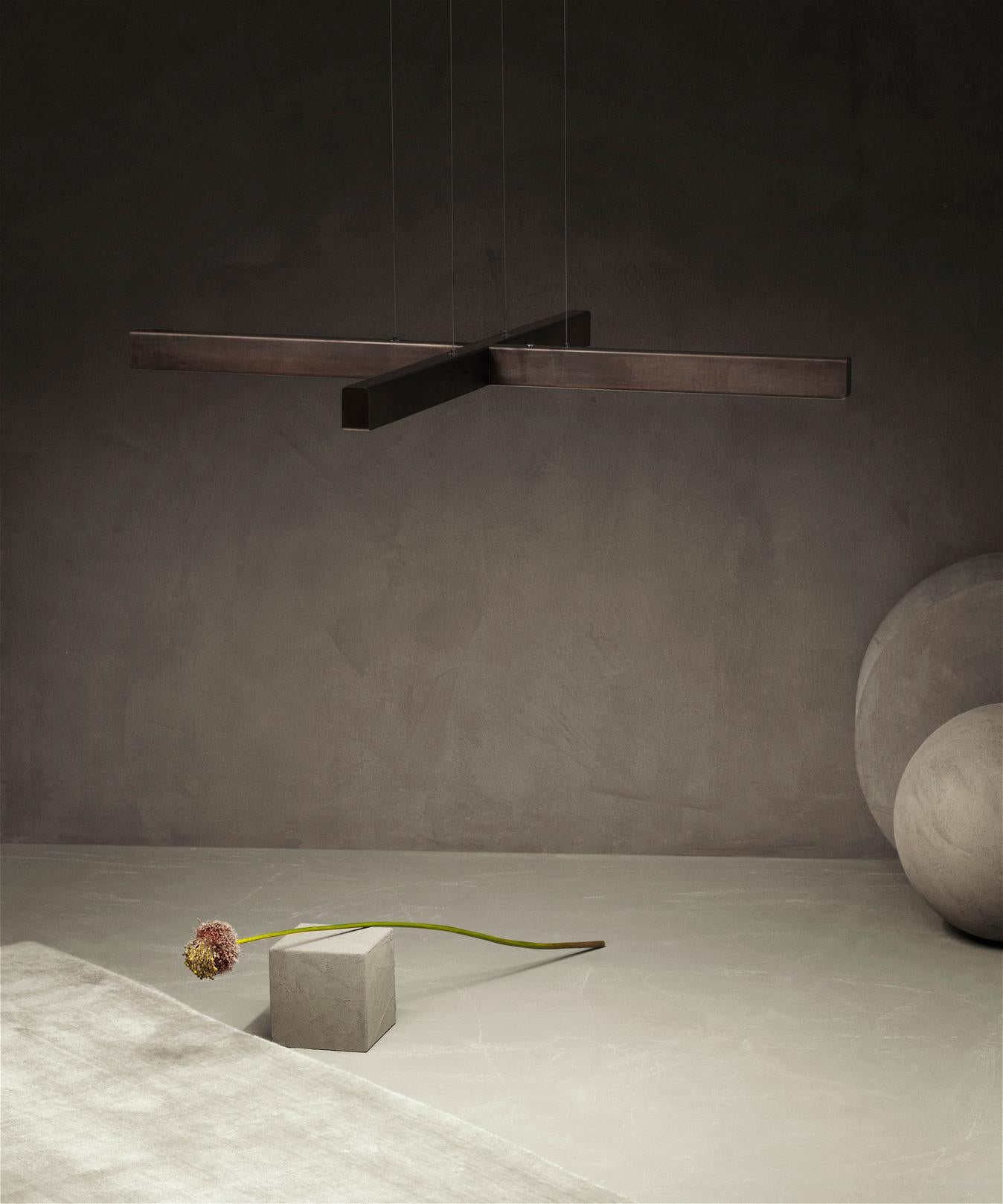Customizable Pendant Lamp 'X-Model' by Anour, Brushed Brass For Sale 7