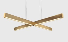 Customizable Pendant Lamp 'X-Model' by Anour, Brushed Brass