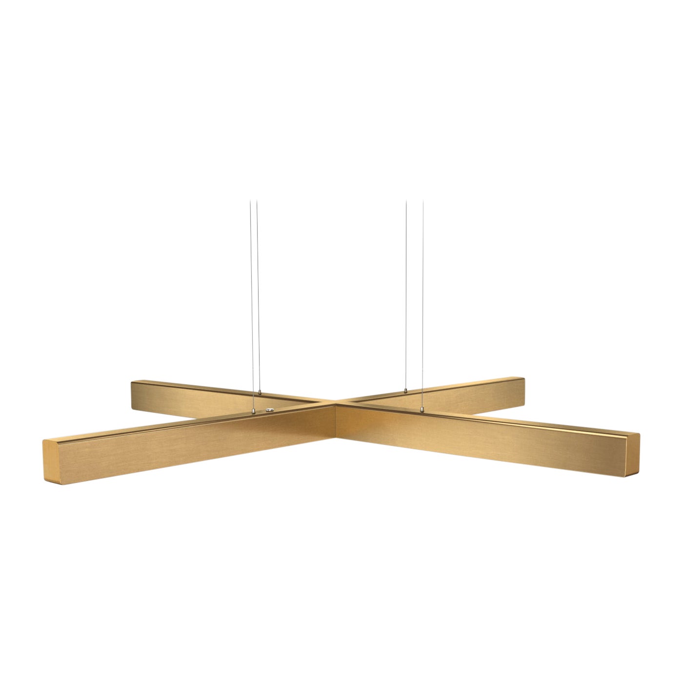 Lampe suspendue personnalisable « X- Model » par Anour, laiton brossé