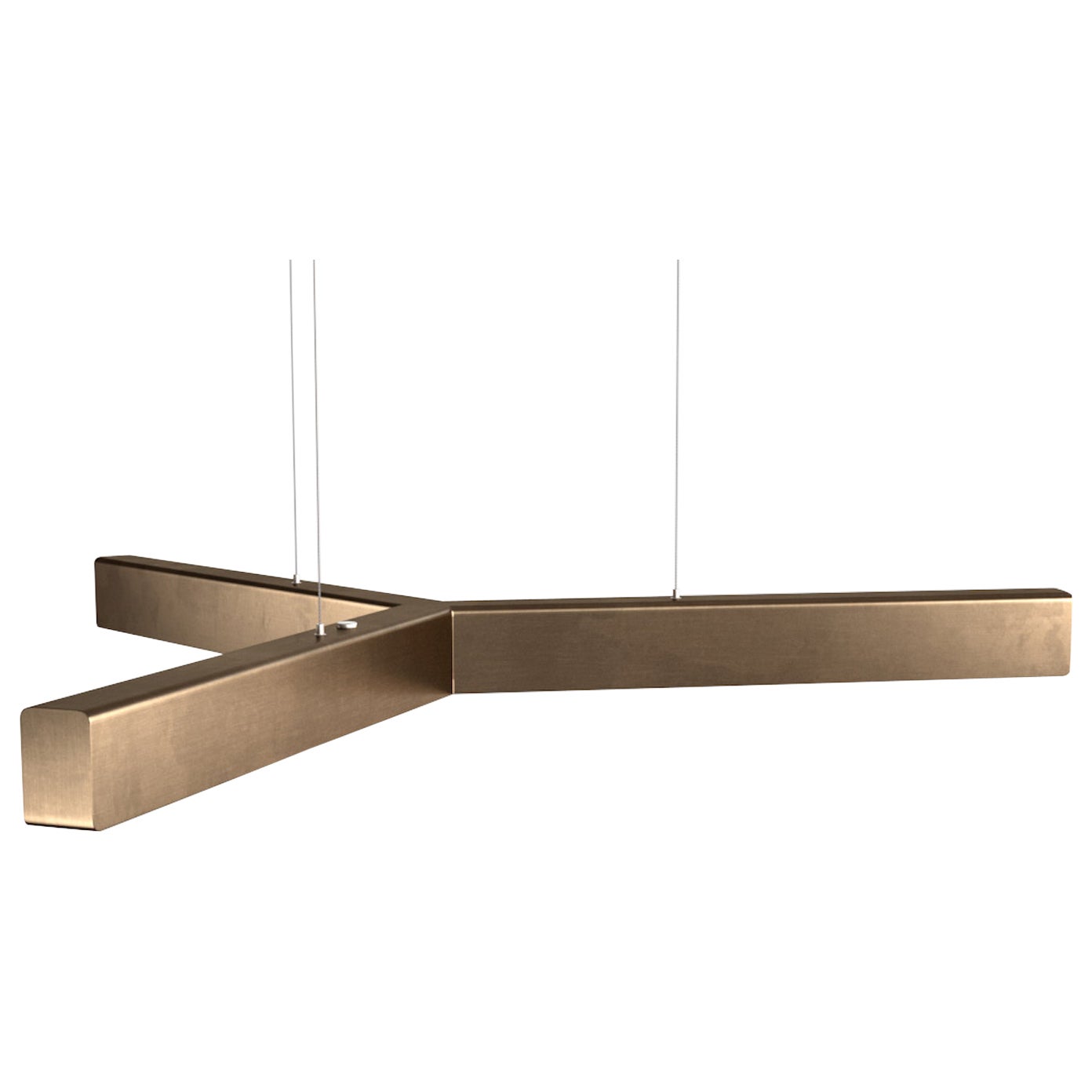 Lampe suspendue personnalisable Y-Model par Anour, laiton bruni