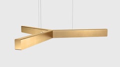 Customizable Pendant Lamp 'Y-Model' by Anour, Brushed Brass