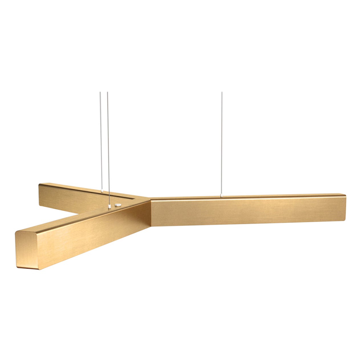 Customizable Pendant Lamp 'Y-Model' by Anour, Brushed Brass