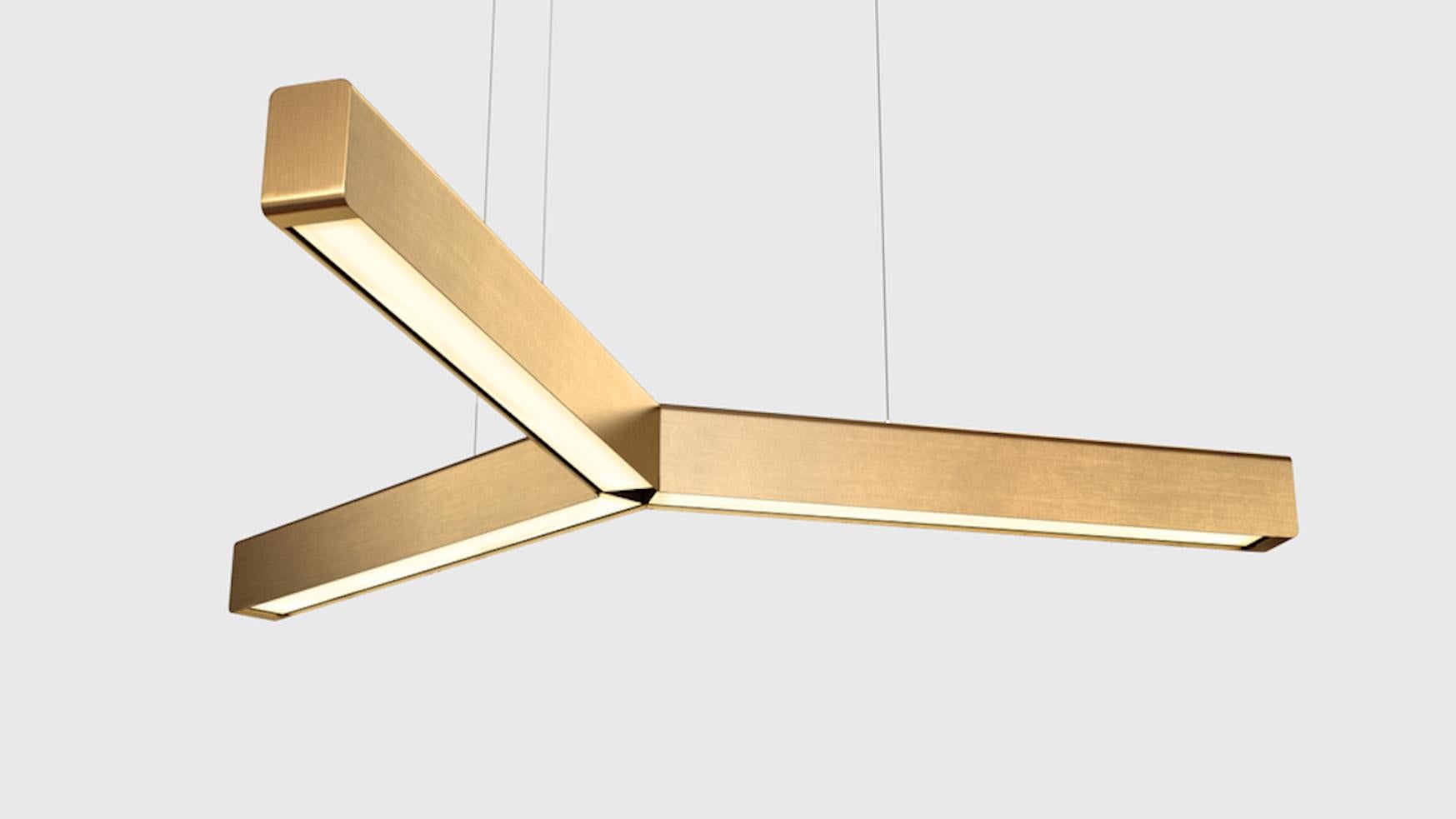 Lampada a sospensione personalizzabile 'Y-Model' di Anour, Ottone lucido in vendita 6