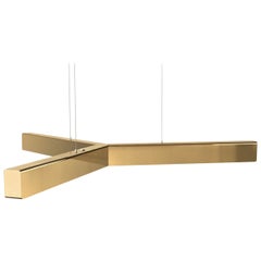 Customizable Pendant Lamp 'Y-Model' by Anour, Polished Brass