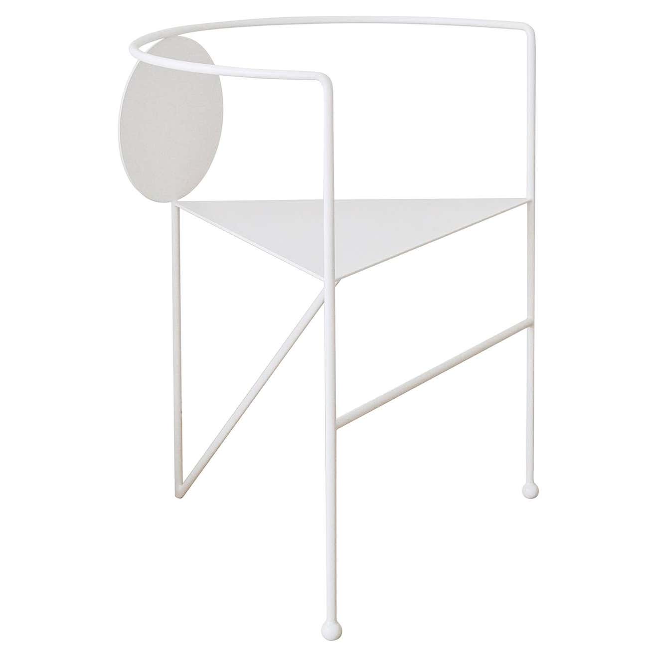 Customizable Powder-Coated Steel Sculptural Triangle Chair by Nazara ...