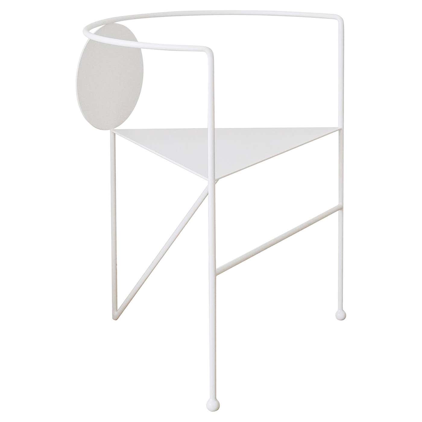 Customizable Powder-Coated Steel Sculptural Triangle Chair by Nazara ...