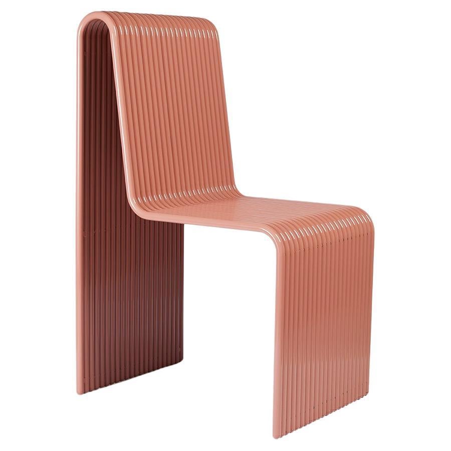 Chaise à ruban intérieur/extérieur en aluminium thermolaqué personnalisable par Laun