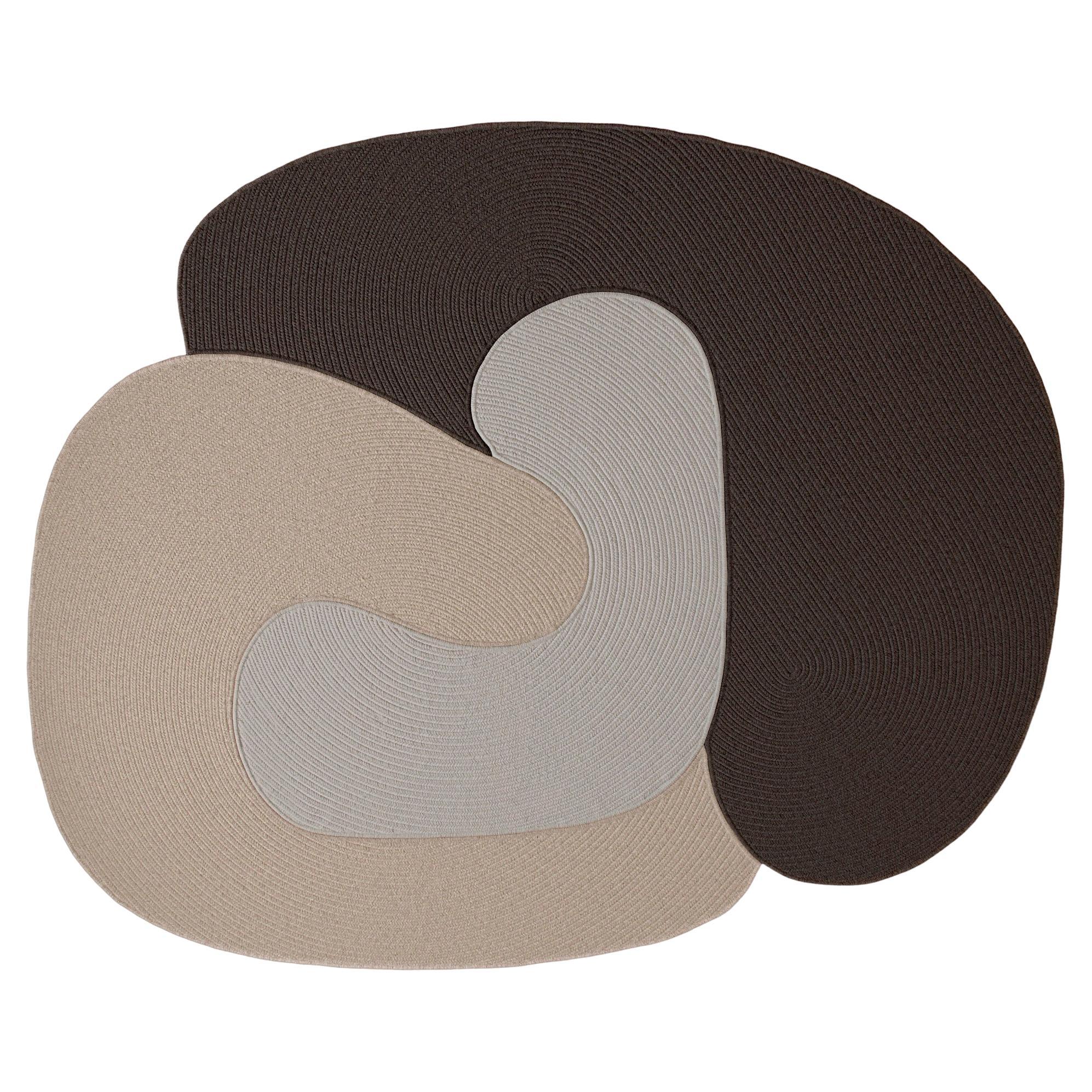 Customizable Riff Rug from Souda, 4x6 ft, Wool, Multicolor C