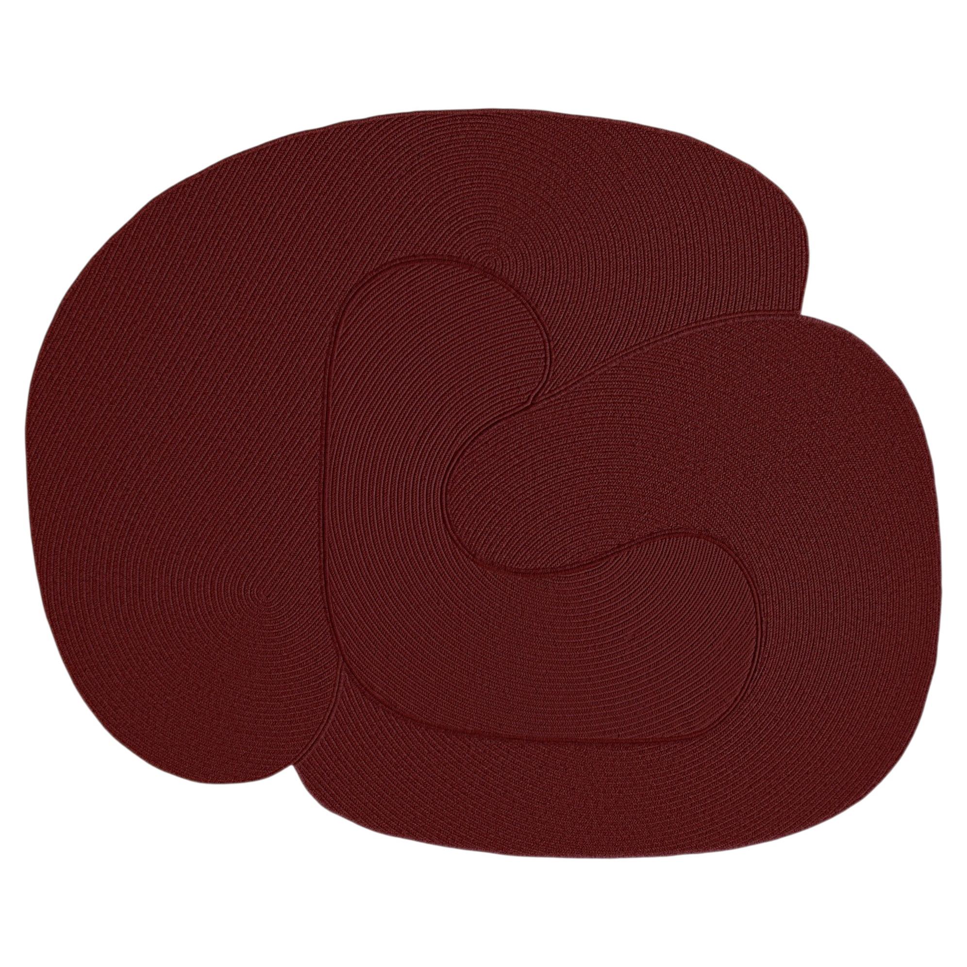Customizable Riff Rug from Souda, 4x6 ft, Wool, Red
