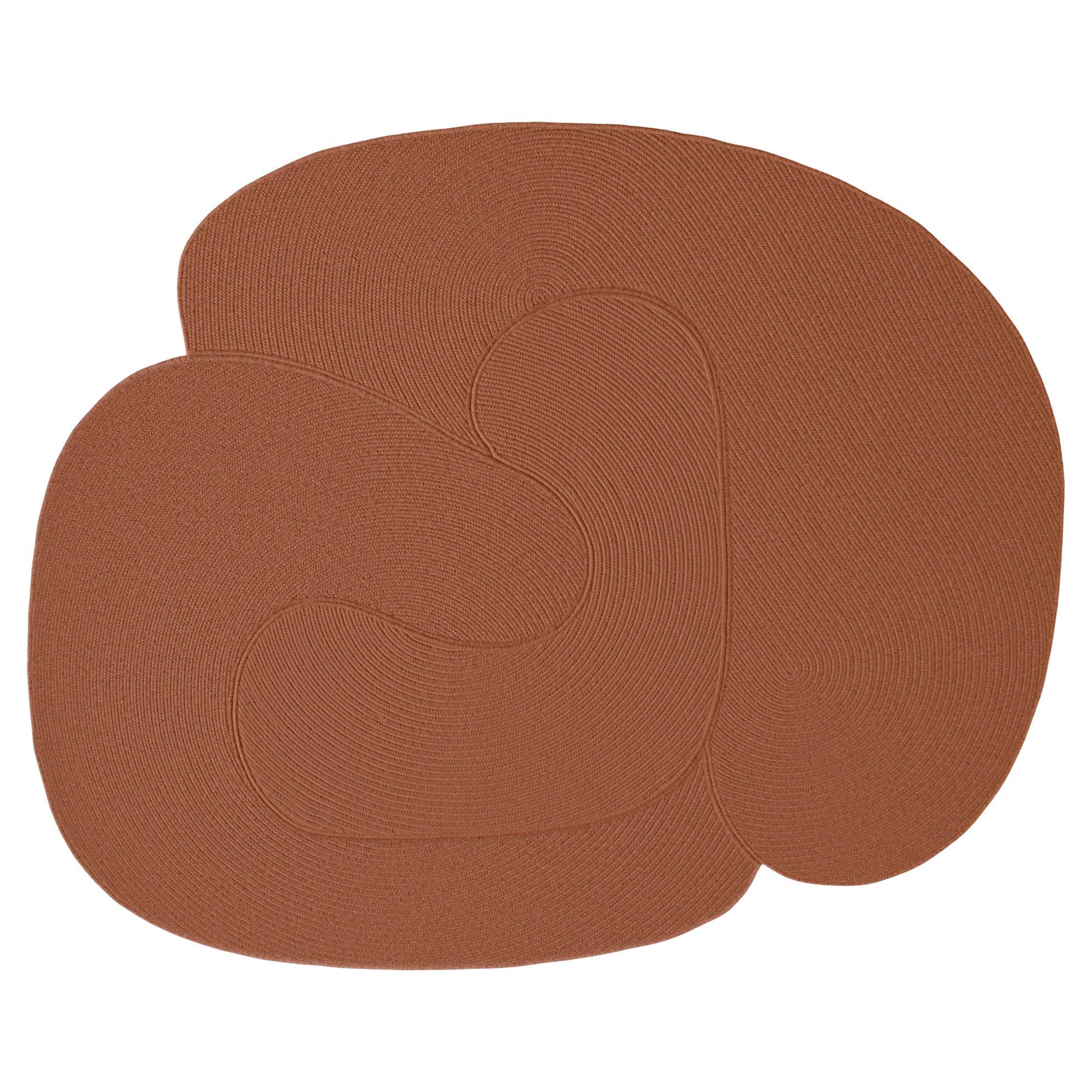 Customizable Riff Rug from Souda, 4x6 ft, Wool, Terracotta