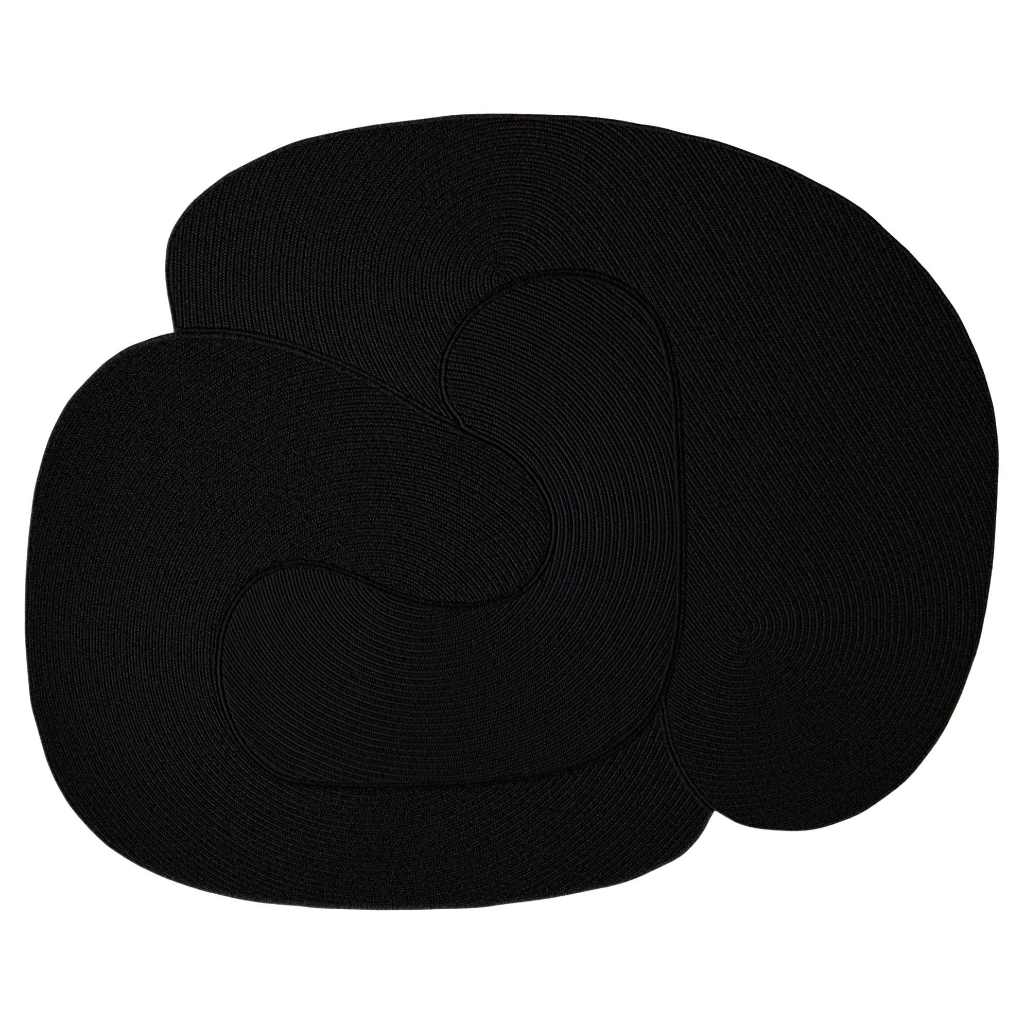 Customizable Riff Rug from Souda, 6x8 ft, Wool, Black