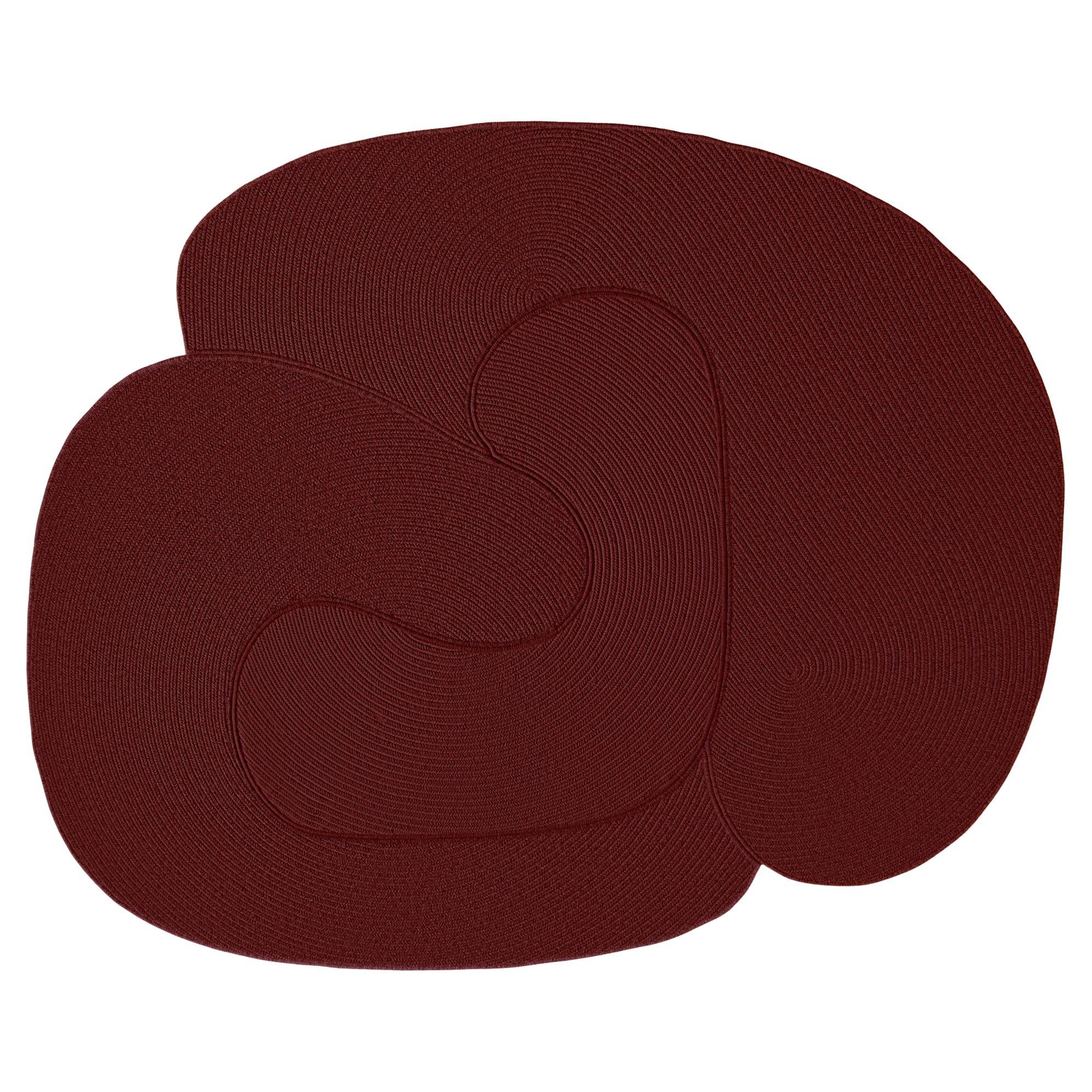 Customizable Riff Rug from Souda, 6x8 ft, Wool, Red