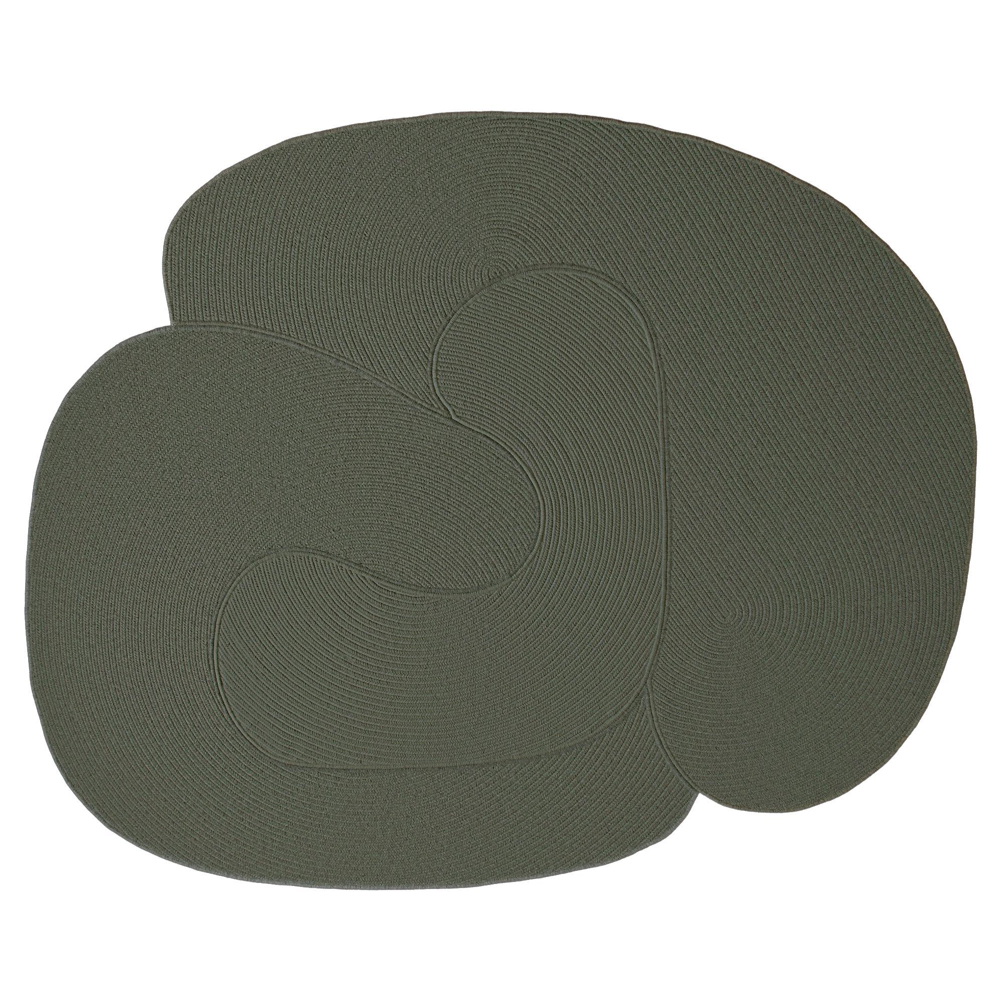 Customizable Riff Rug from Souda, 8x10 ft, Wool, Light Green