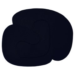 Customizable Riff Rug from Souda, 8x10 ft, Wool, Navy Blue