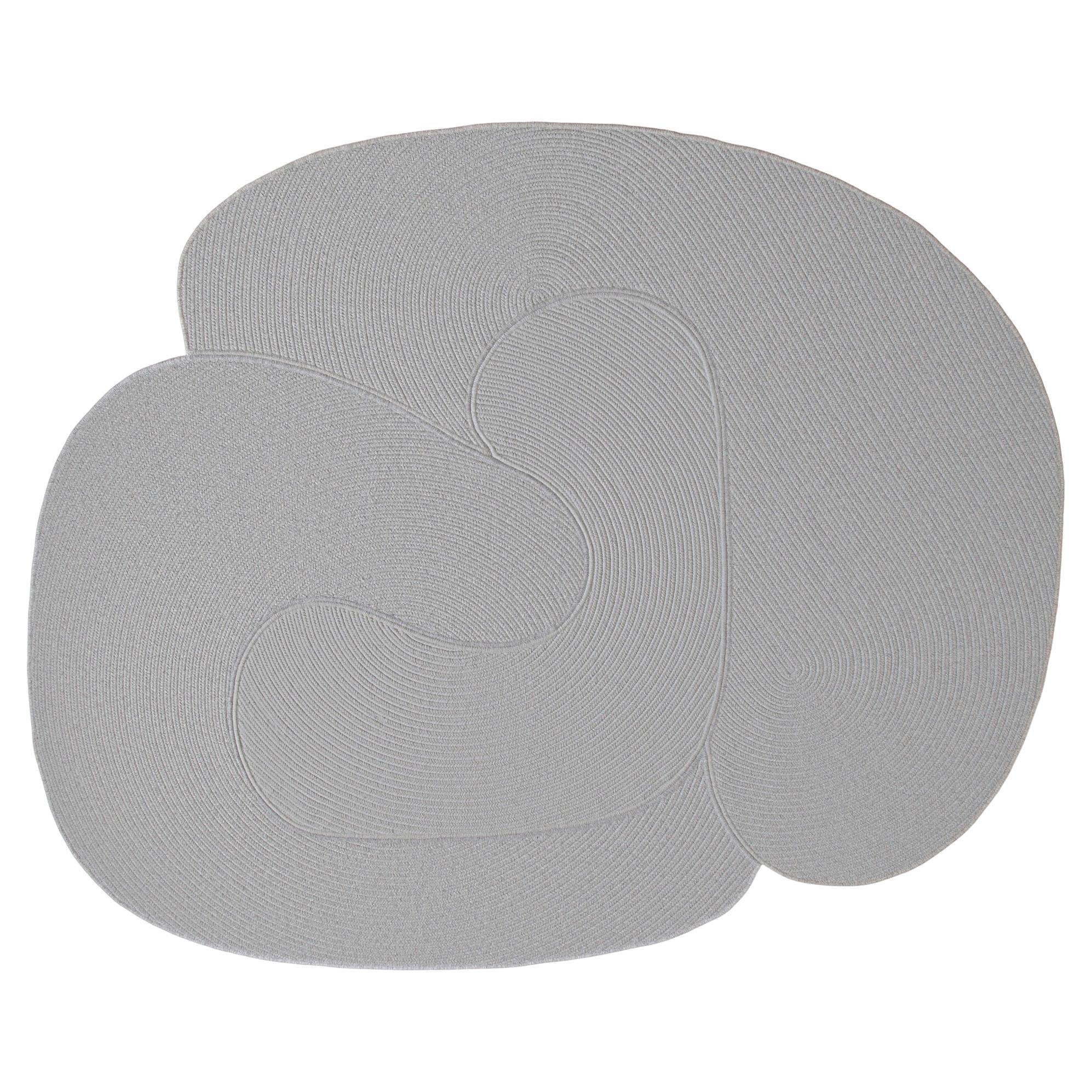 Customizable Riff Rug from Souda, 9x12 ft, Wool, Light Grey