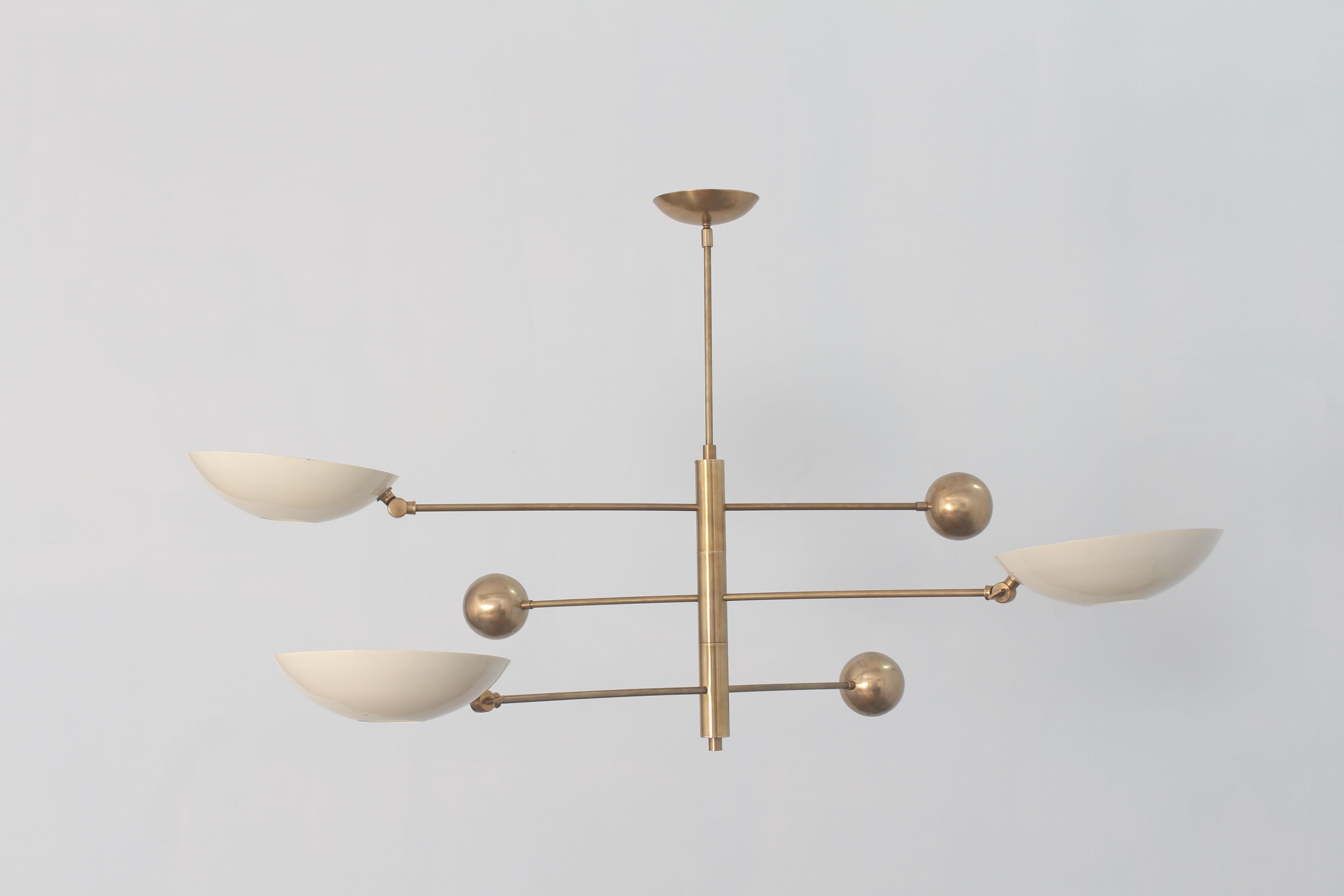 Powder-Coated Customizable  Rotating Arm Counter Balance Chandelier  For Sale