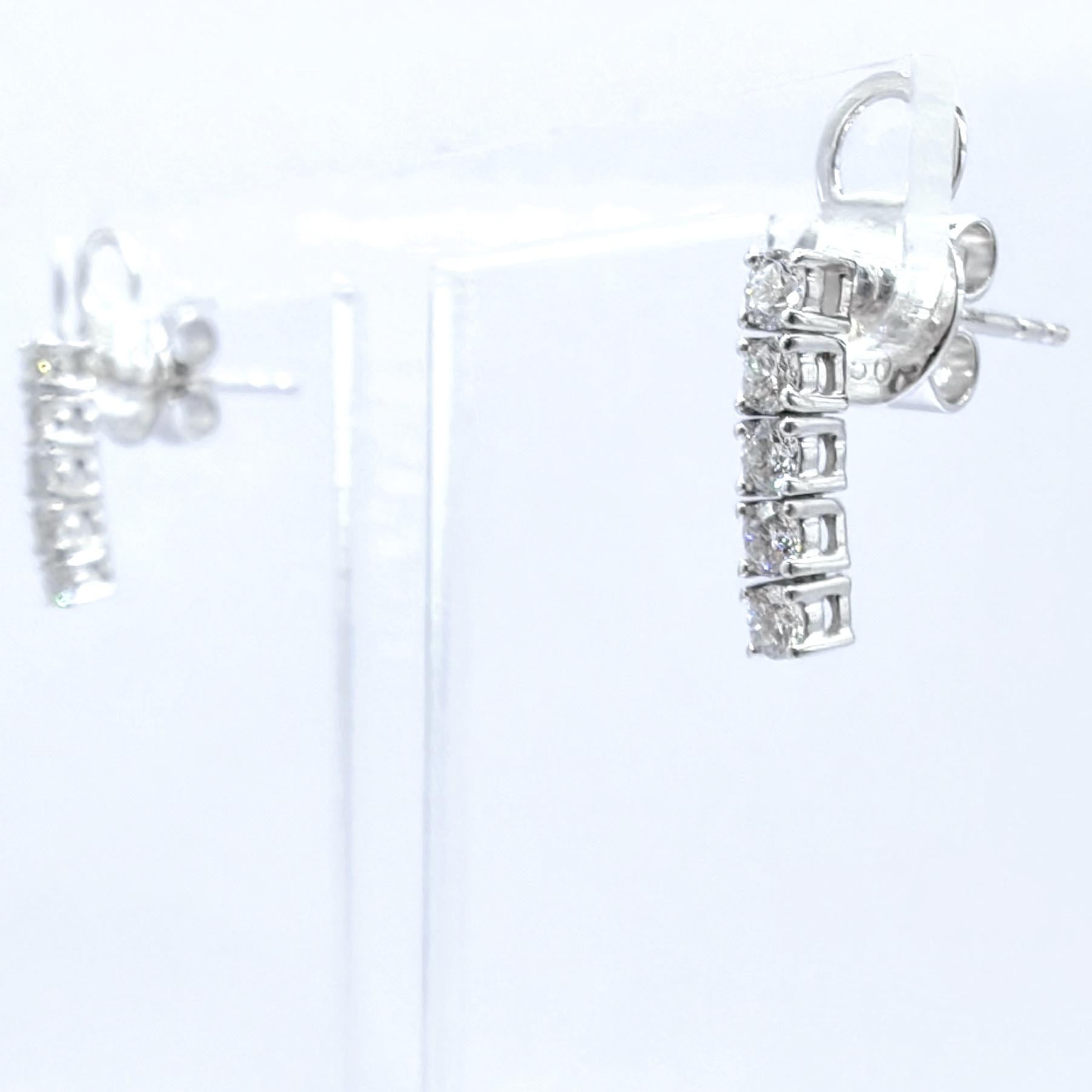 Customizable Round Brilliant Cut Linear Diamond D… - image 3