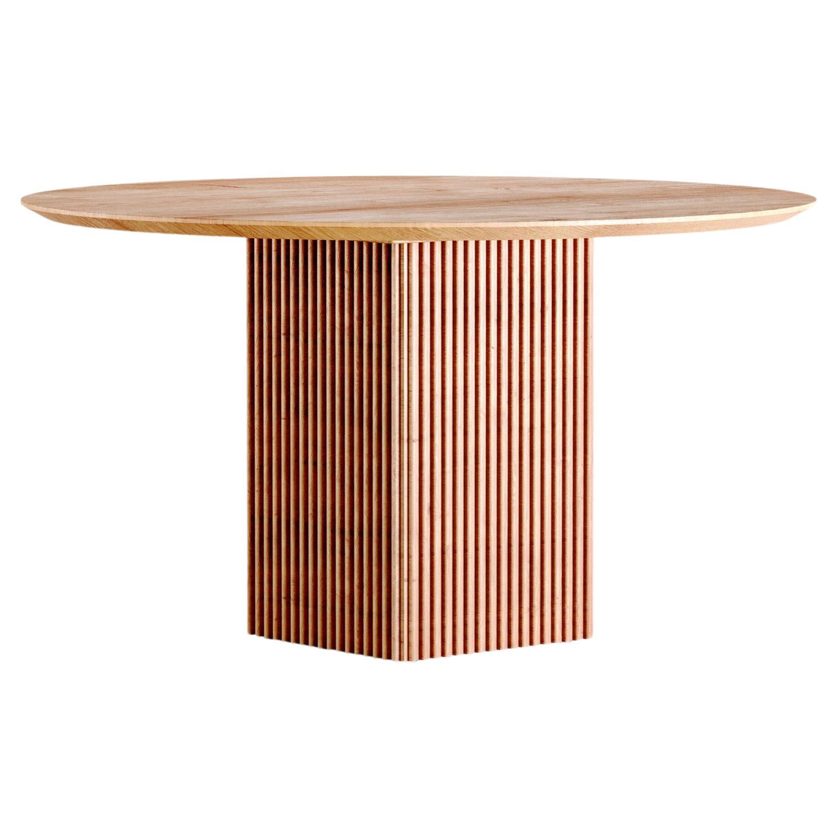 Customizable Round Dining Table TEN 120, Oak, More Wood Finishes For ...