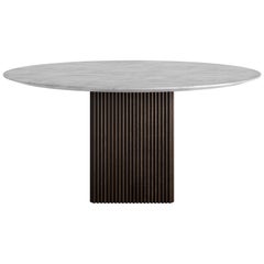 Customizable Round Dining Table Ten Marble, More Sizes, More Finishes