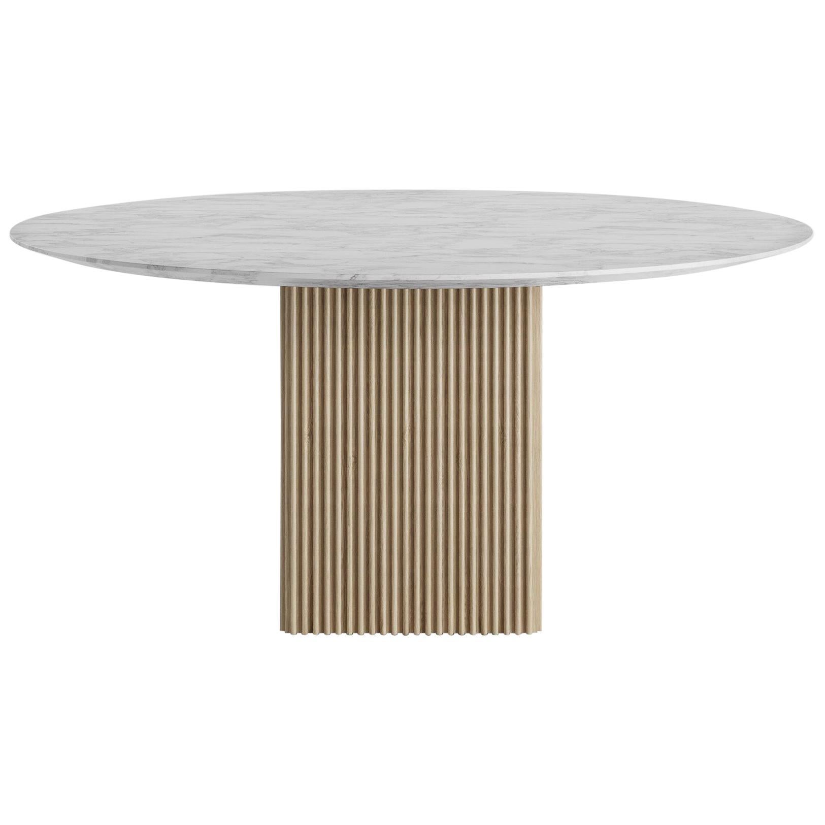 Customizable Round Dining Table TEN Marble, More Sizes, More Finishes