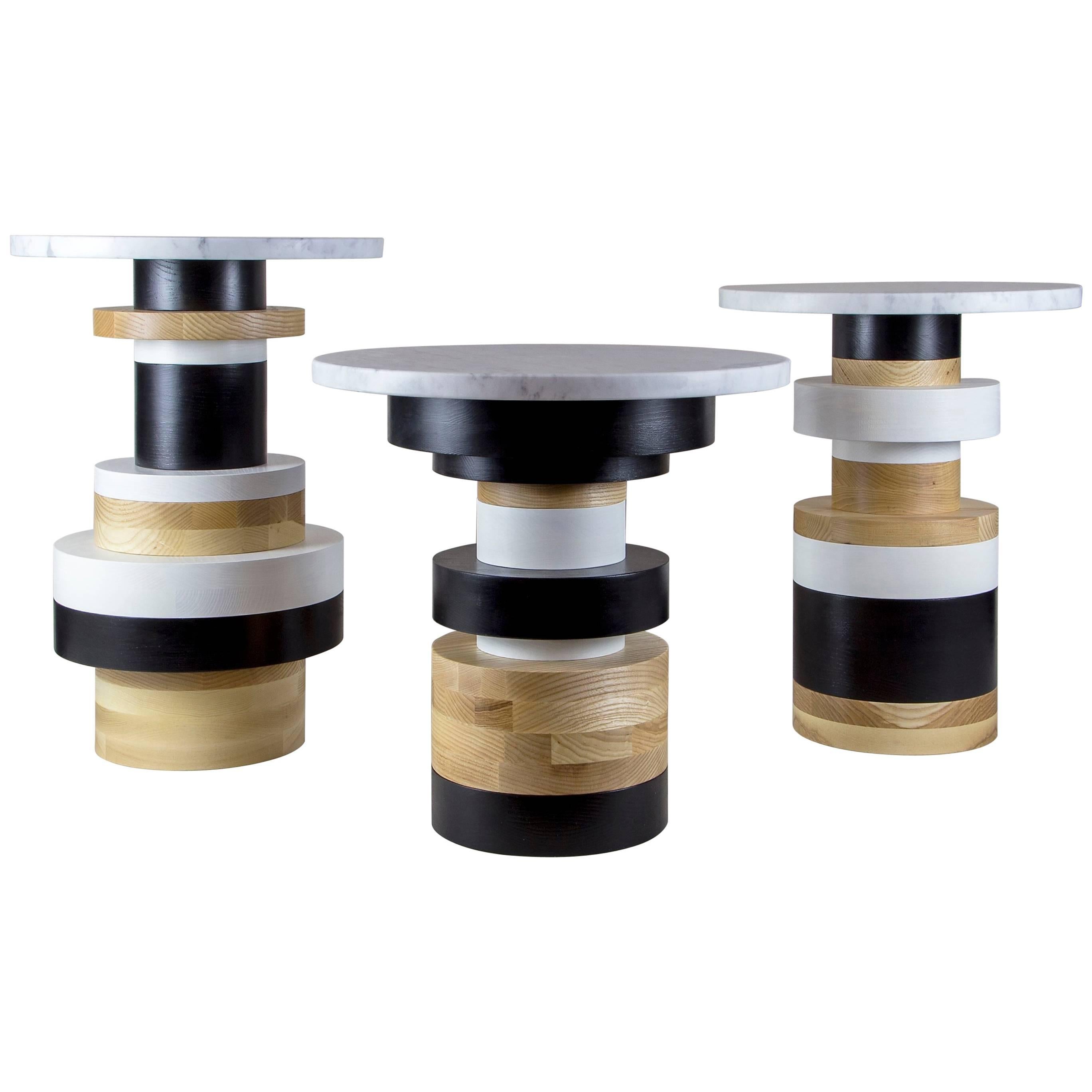 Customizable Sass Nesting Tables from Souda, Set of Three, Made to Order in vendita