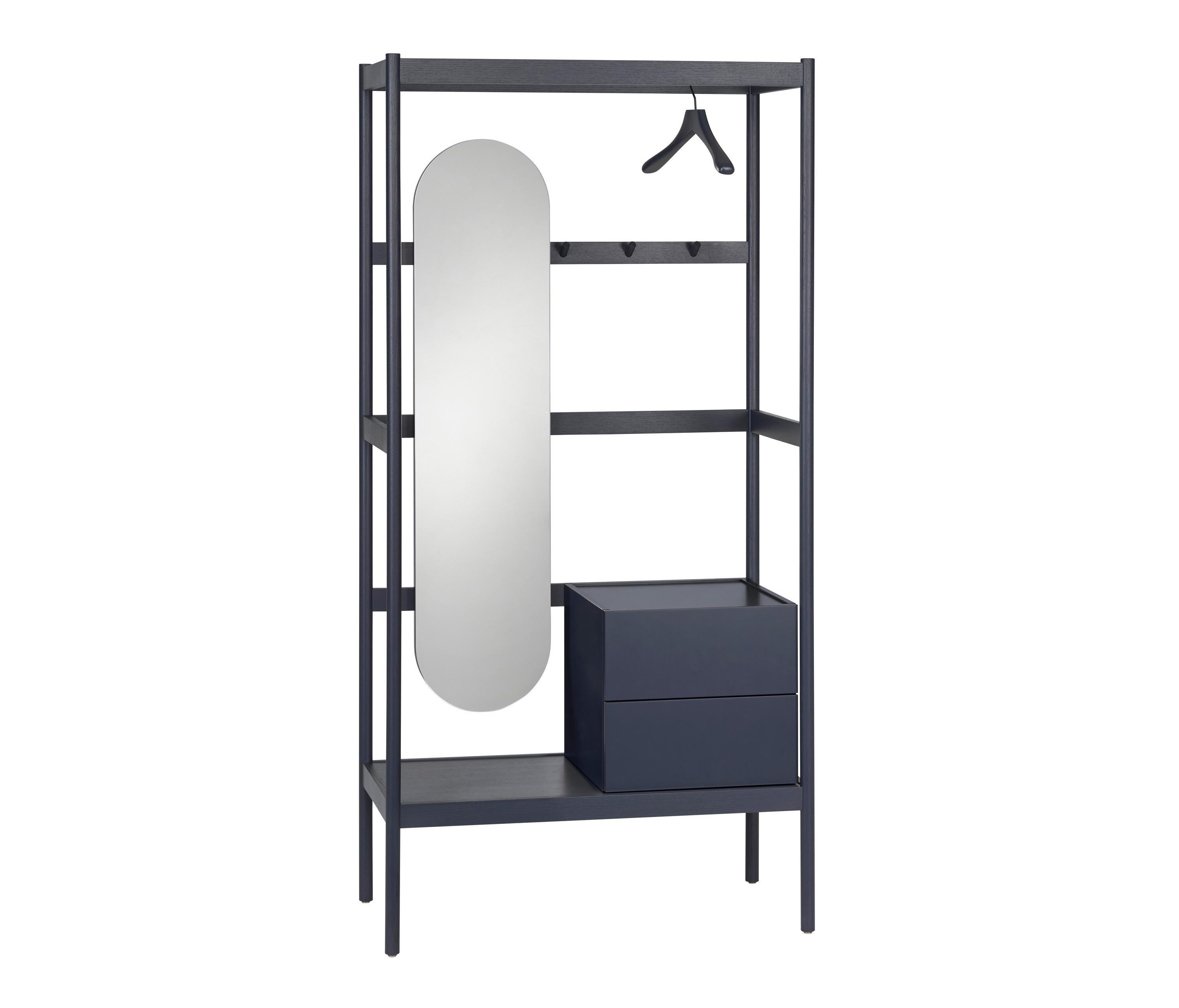 European Customizable Schonbuch Wood Chester Coat stand with mirror by Gabriel Tan Studio For Sale