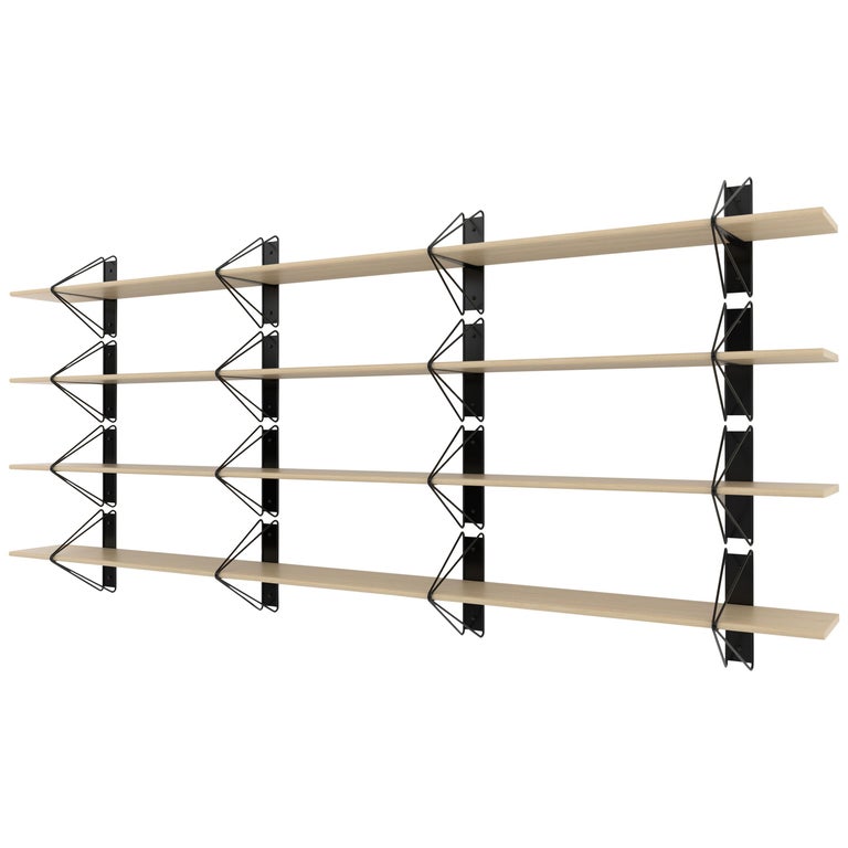 Customizable Set Of 4 Strut Shelves From Souda Maple Extra Long
