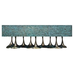 Customizable Sideboard With Resin Base & Wood Structure