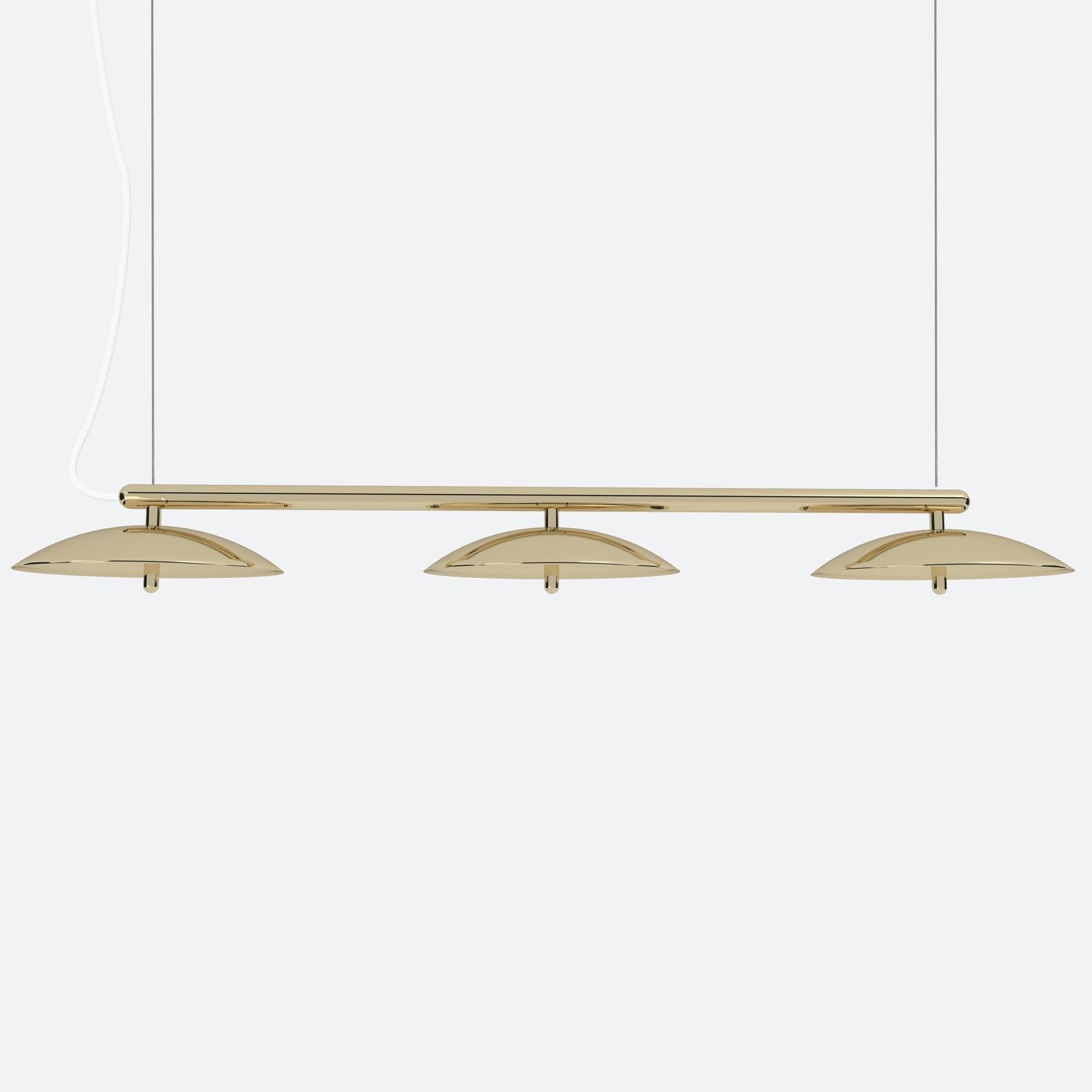 Modern Signal Linear Pendant, by Souda, Medium, Copper, Made to Order For Sale