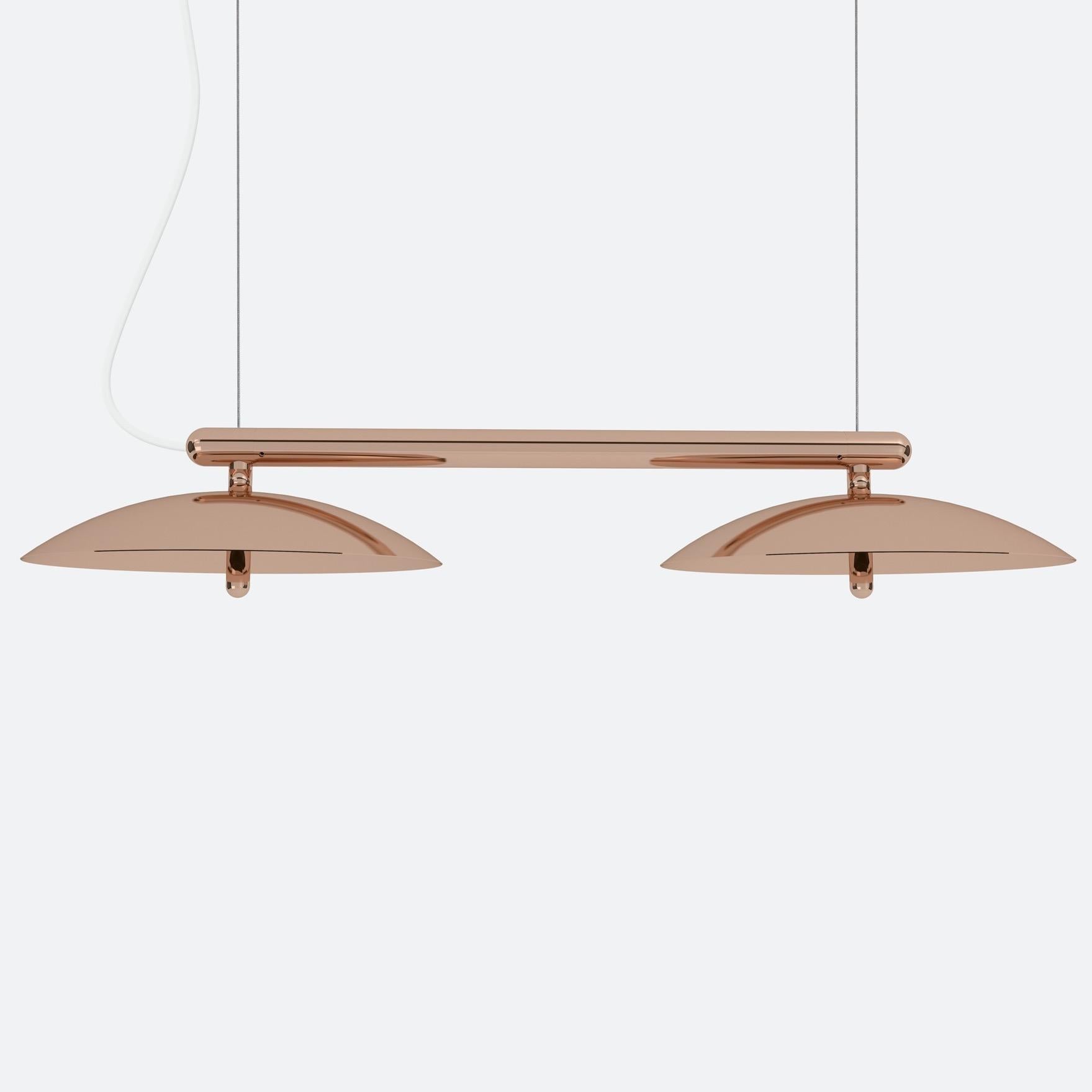 Customizable Signal Linear Pendant, by Souda, Short, Brass, Made to Order For Sale 3
