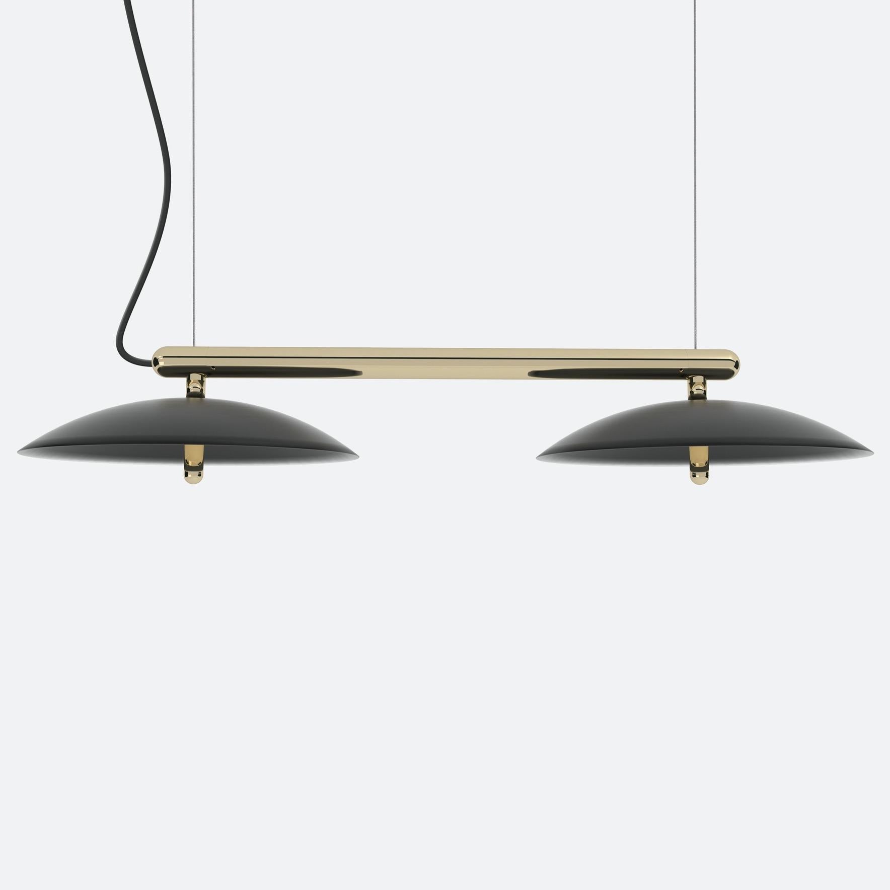 Customizable Signal Linear Pendant, by Souda, Short, Brass, Made to Order For Sale 2