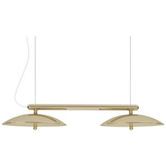 Customizable Signal Linear Pendant, by Souda, Short, Brass, Made to Order
