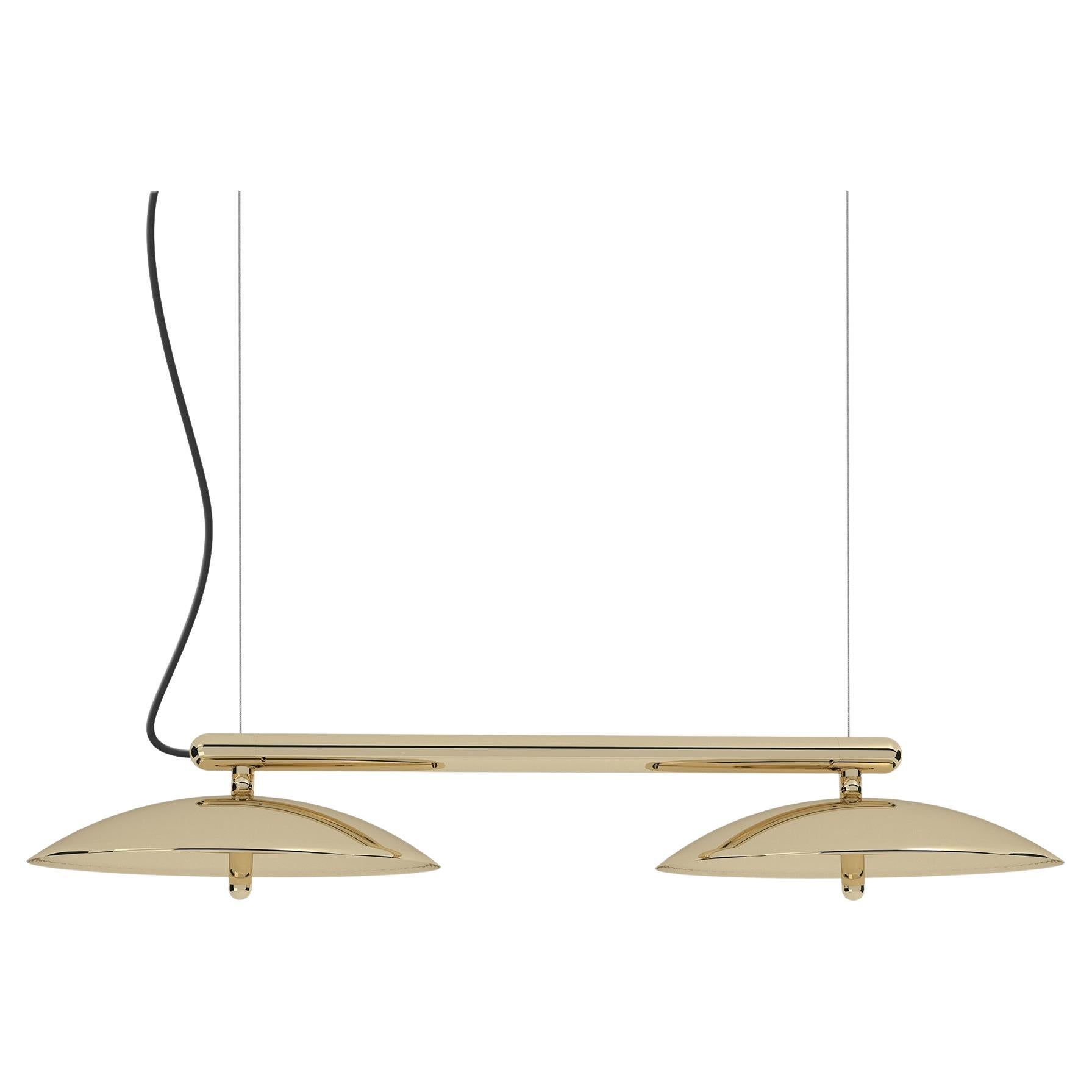 Customizable Signal Linear Pendant, by Souda, Short, Brass, Made to Order For Sale
