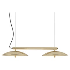 Customizable Signal Linear Pendant, by Souda, Short, Brass, Made to Order